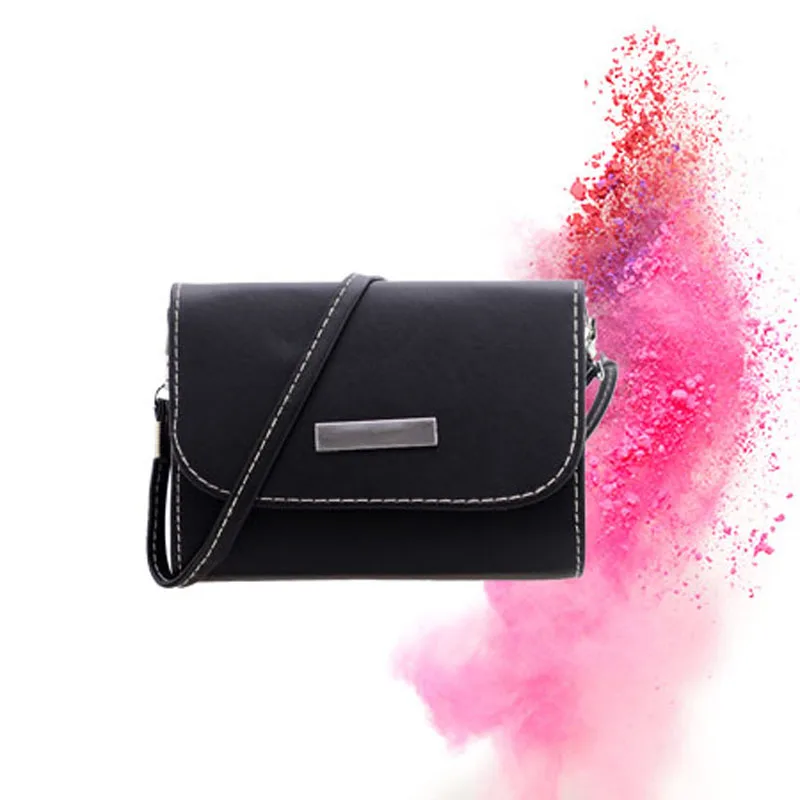 Высококачественная Женская однотонная сумка-мессенджер из искусственной кожи