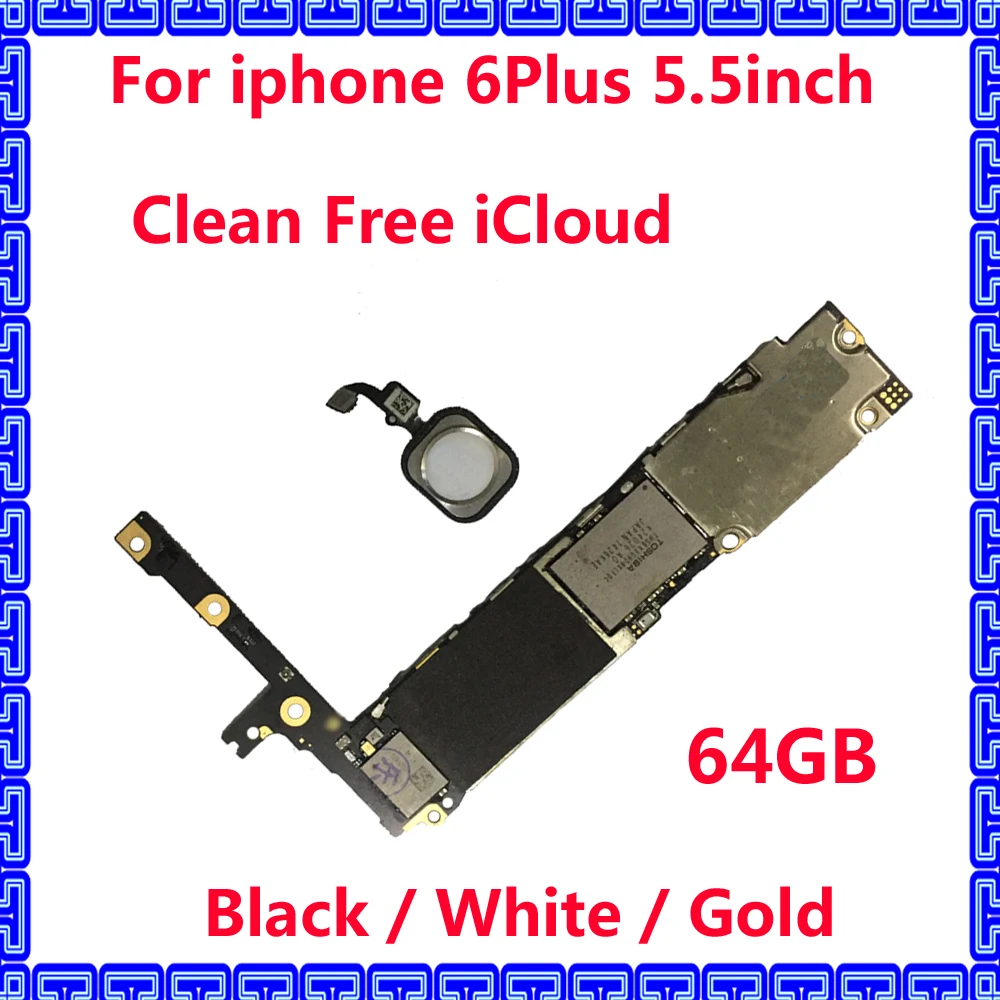 100% оригинальная материнская плата для iphone 6 Plus 64 ГБ с/без touch ID разблокированная с