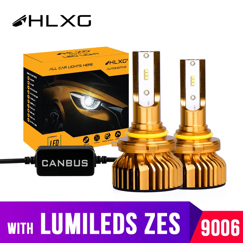 HLXG H7 LED H4 Lumileds Luxeon ZES Автомобильные Светодиодные Лампы Головного Света H1 H11 H8 HB3 9005