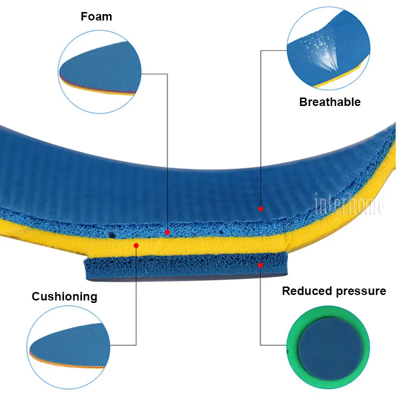 U образные ортопедические стельки для поддержки стопы вставки обуви облегчения