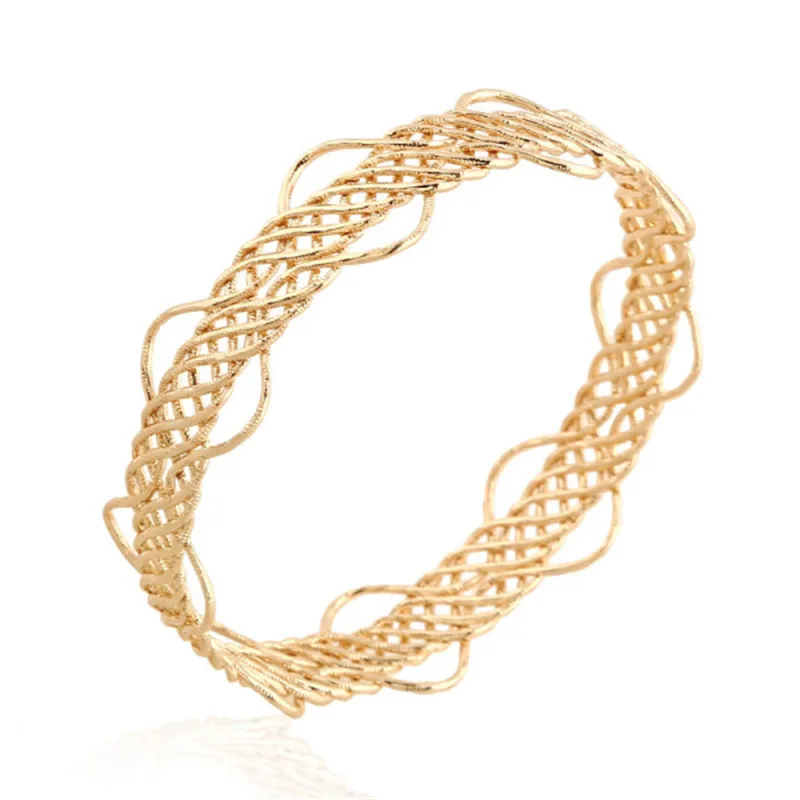 Шарм Браслеты Мода Ткачество типа Золота Серебристый Цвет Для Женщин Дружбы Femme