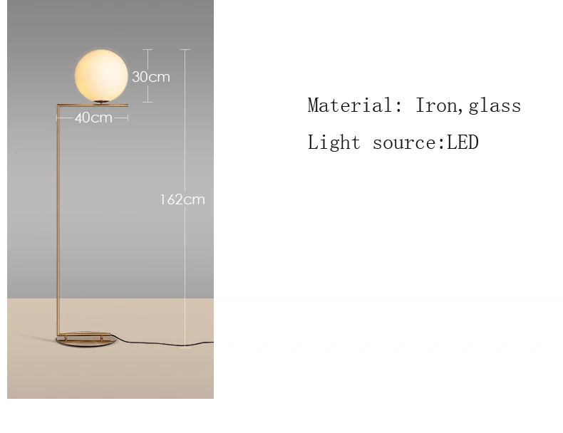led e27 Нордик Железные Стеклянные Минимализм Светодиодные Лампы.Светодиодыне Светильники.Торшер.Торшер Напольный Для Фойе Столовой и Спальни