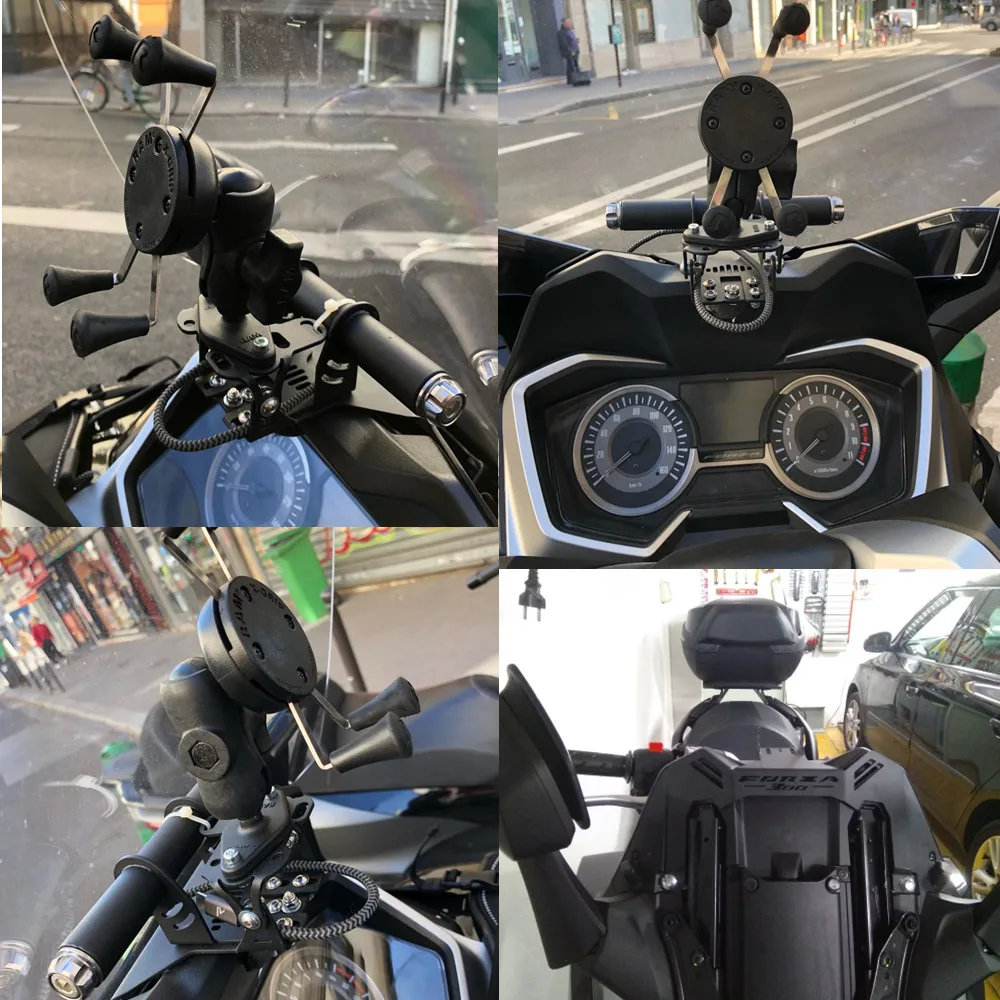 

Modified Motorcycle CNC aluminium for forza300 front mirror GPS phone bracket Disc Brake Pump bar for honda forza 250 300 2018