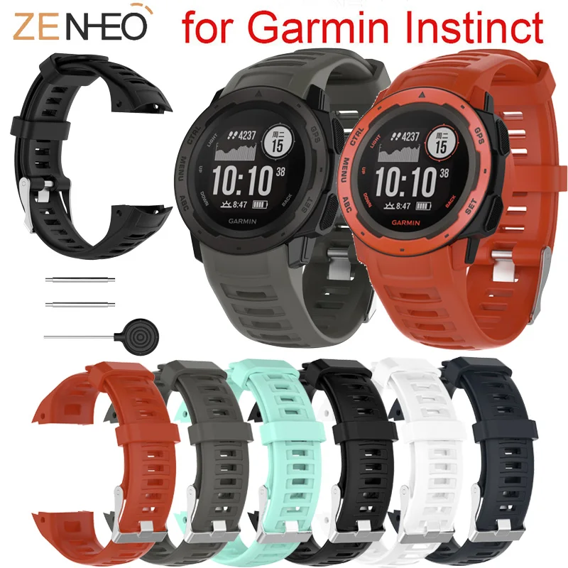 ZENHEO силиконовый ремешок для часов Garmin инстинкт Смарт часы 22 мм замена Браслет на