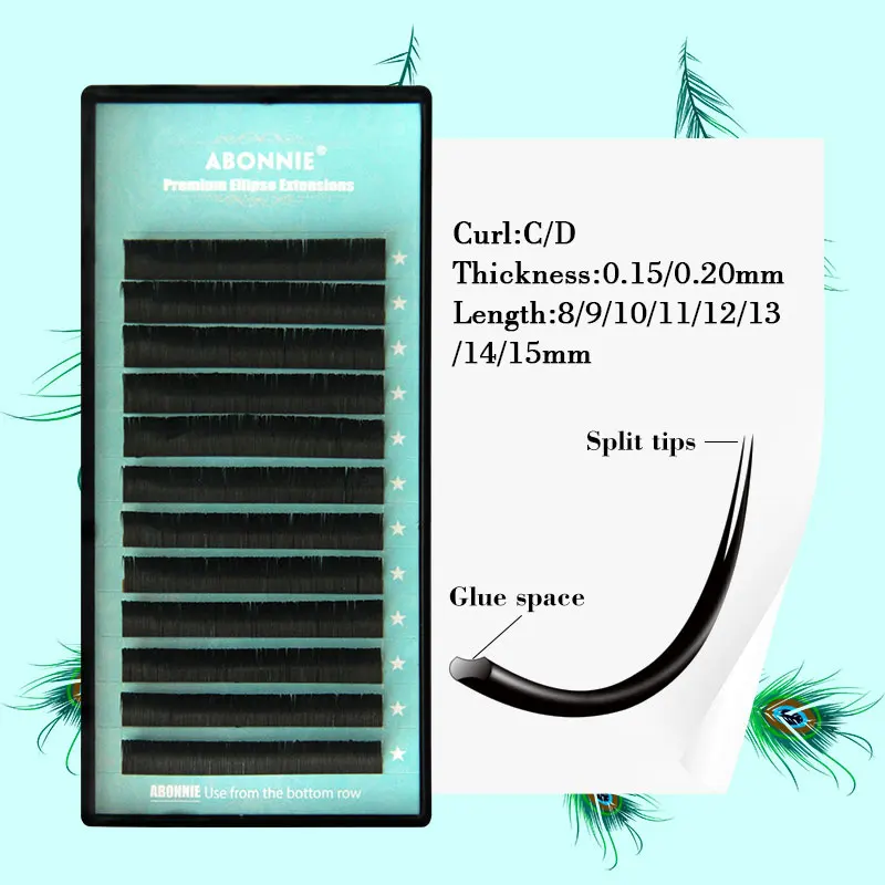 Плоские накладные ресницы Ellipse мягкие тонкие плоские корни новые продукты