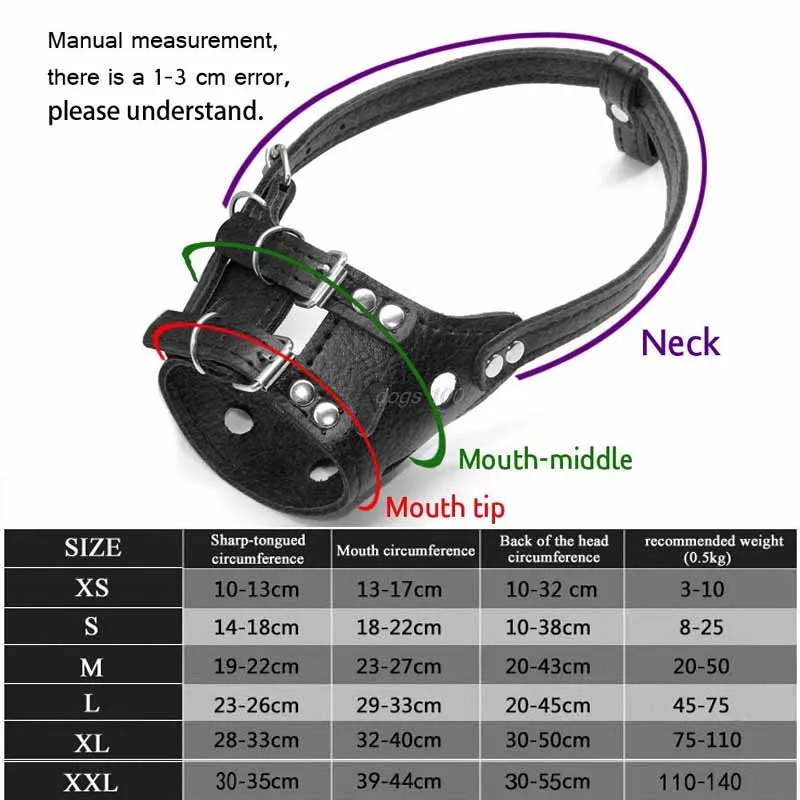 Роскошные кожаные собака морда Регулируемая Собака маска Уход за лошадьми Морда