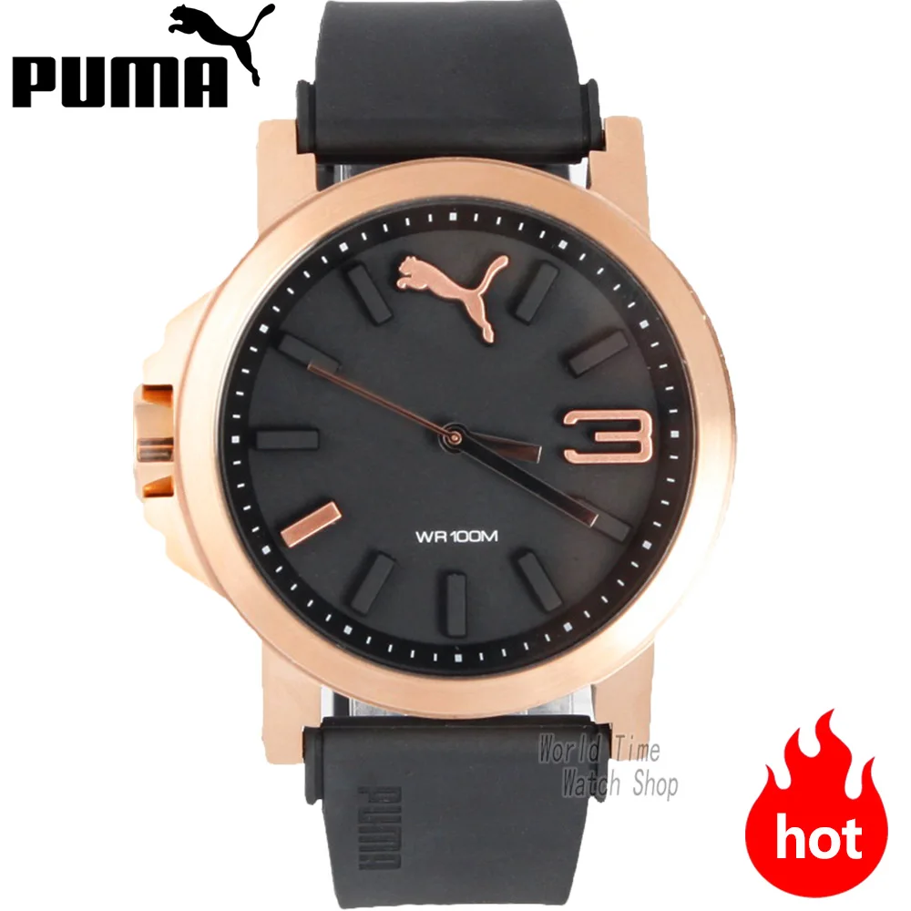 PUMA часы guardare мужчин и женщин модное серия di rotazione Многофункциональный ди cronometraggio del движение del cristallo, часы для мужчин - Цвет: PU103462014-1
