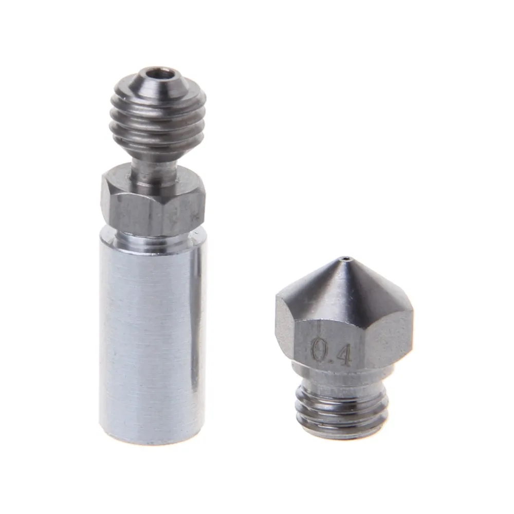 

MK10 все металлические Hotend Kit M7 сопло 0,4 мм 1,75 мм тепловой барьер трубка