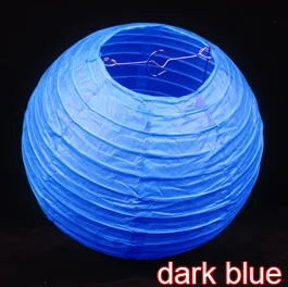 dark blue Дешево!(5 шт./партия) 12 ''(30 см) многоцветные китайское круглое бумажные фонарики светодиодные фонари для свадьбы День рождения украшения воздушный шар - Цвет: dark blue