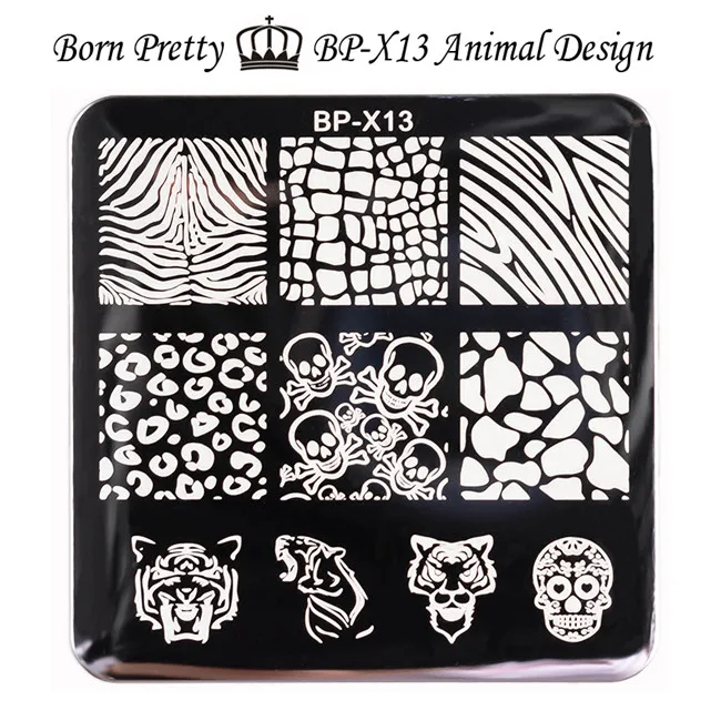 BORN PRETTY шаблон для штамповки ногтей Серия животных кошки собаки Маникюр DIY изображение пластины дизайн ногтей украшения Аксессуары
