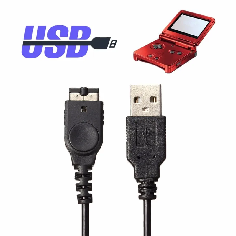 Черный кабель питания USB для зарядки 1 2 м 3 9 фута зарядное устройство Nintendo Game Advance
