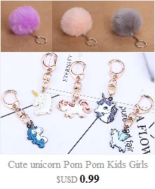 Единорог с помпонами плюшевая игрушка брелок peluche Единорог ключ кулон мягкие чучело игрушки дети девочки мешок повесить кулон Единорог