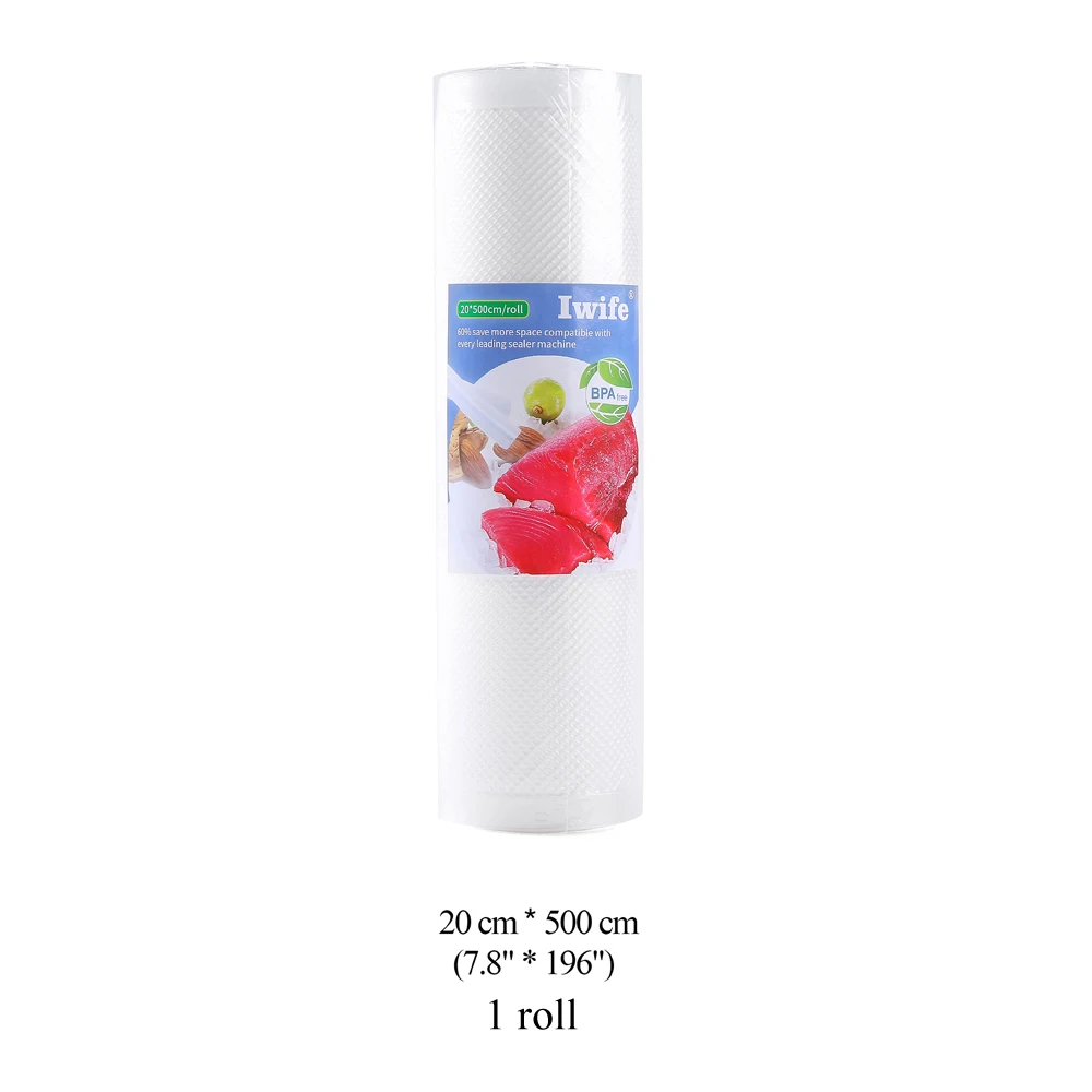 20x500cm 1 roll Iwife вакуумный пакет для вакуумный упаковщик вакуумные пакеты для хранения продуктов сумка для еды 12 15 17 20 25 28 см* 500 см, 1 рулон - Цвет: 20x500cm 1 roll