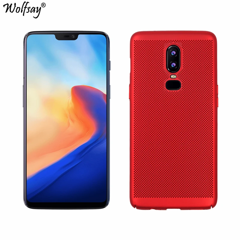 Wolfsay Матовый Жесткий чехол для OnePlus 6 ультра-тонкий 360 Полный Proective PC теплоотвод