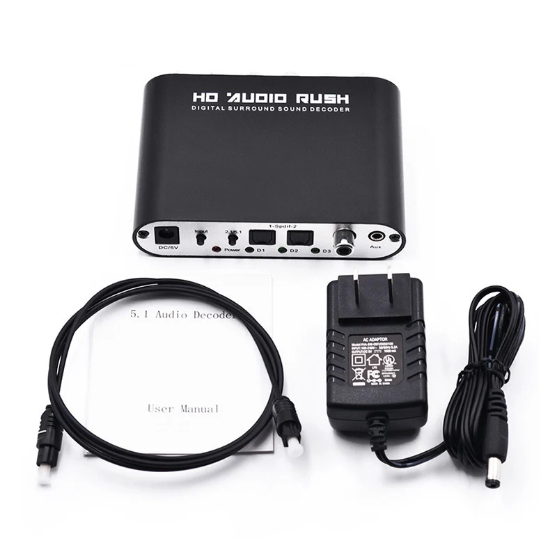 DTS AC3 5 1 CH SPDIF коаксиальный цифровой аудио DTS/AC-3 до аналоговый декодер