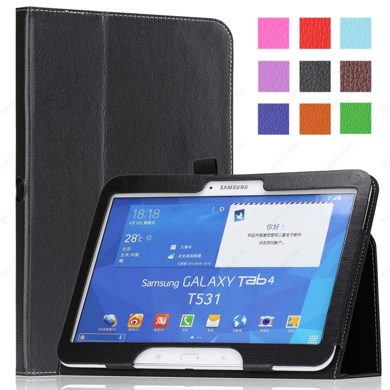 Чехол книжка из искусственной кожи для планшета с подставкой чехол Samsung Galaxy Tab 4 10 1