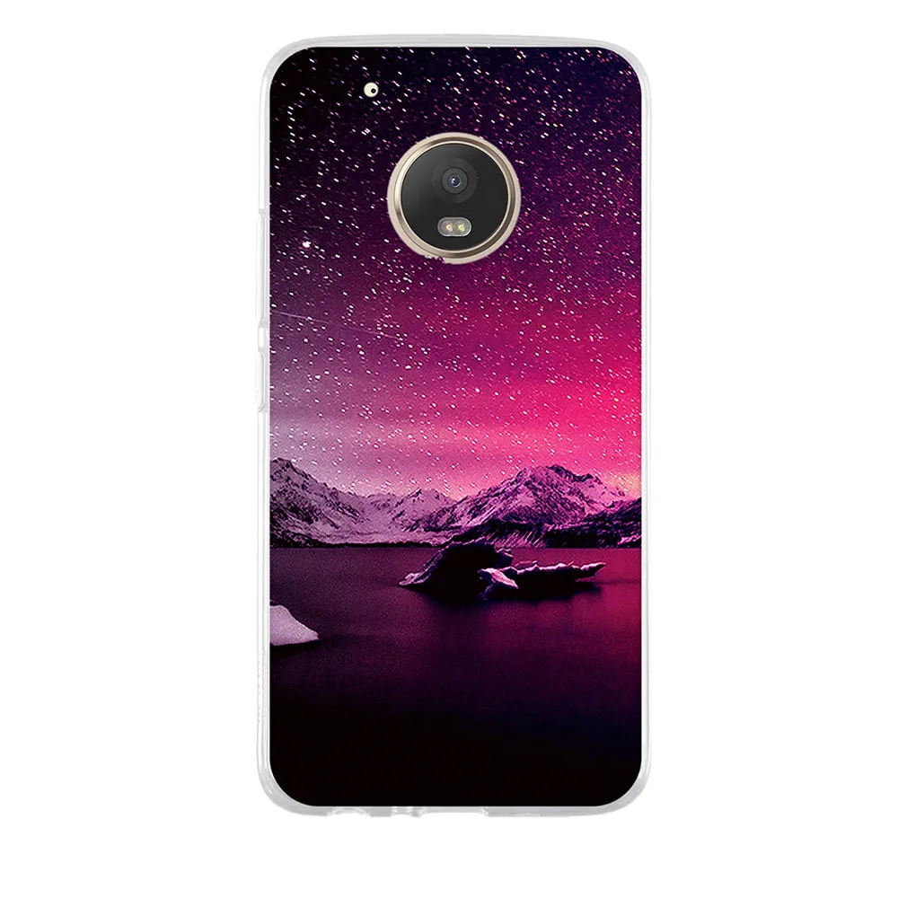 Роскошный чехол для Motorola Moto G5 Plus мягкий чехол-накладка из ТПУ с цветами чехлы