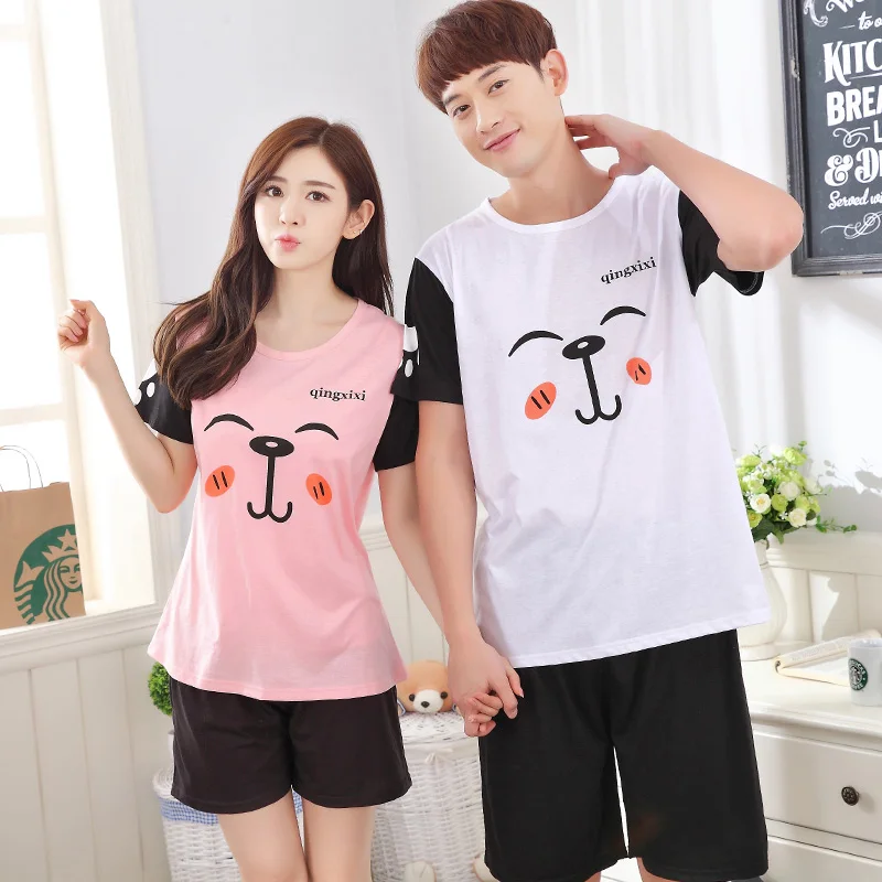 Брендовые мужские пижамные комплекты парные пижамы женские Мультяшные с собакой