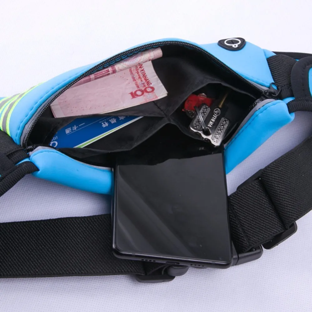 

Outdoor Sport Running Waist Bag Women Hiking Bum Belt Fanny Pack Water Bottle Pocket Music With Headset Hole for Mobile Phone