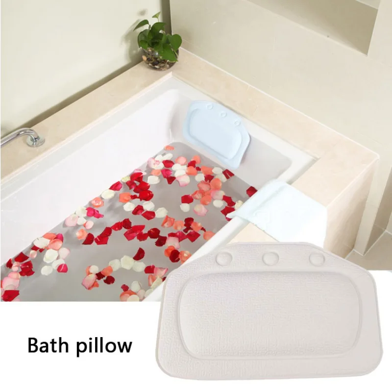 Подушка для ванны подушка спа с маленькими присосками Нескользящая шеи