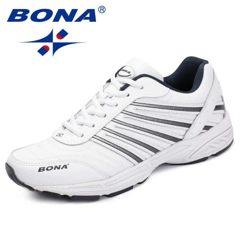 Кроссовки мужские BONA, из спилка и кожи, повседневные, на шнуровке