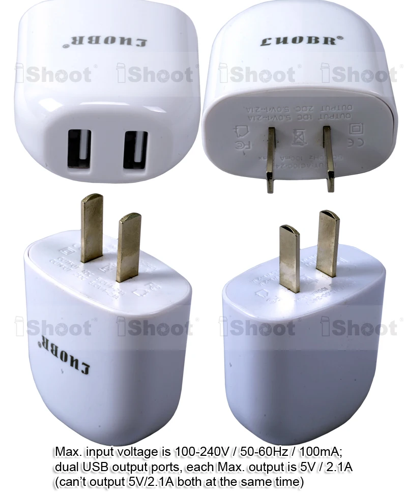 5 шт. 2.1A двойной USB интеллектуальное быстрое зарядное устройство адаптер питания