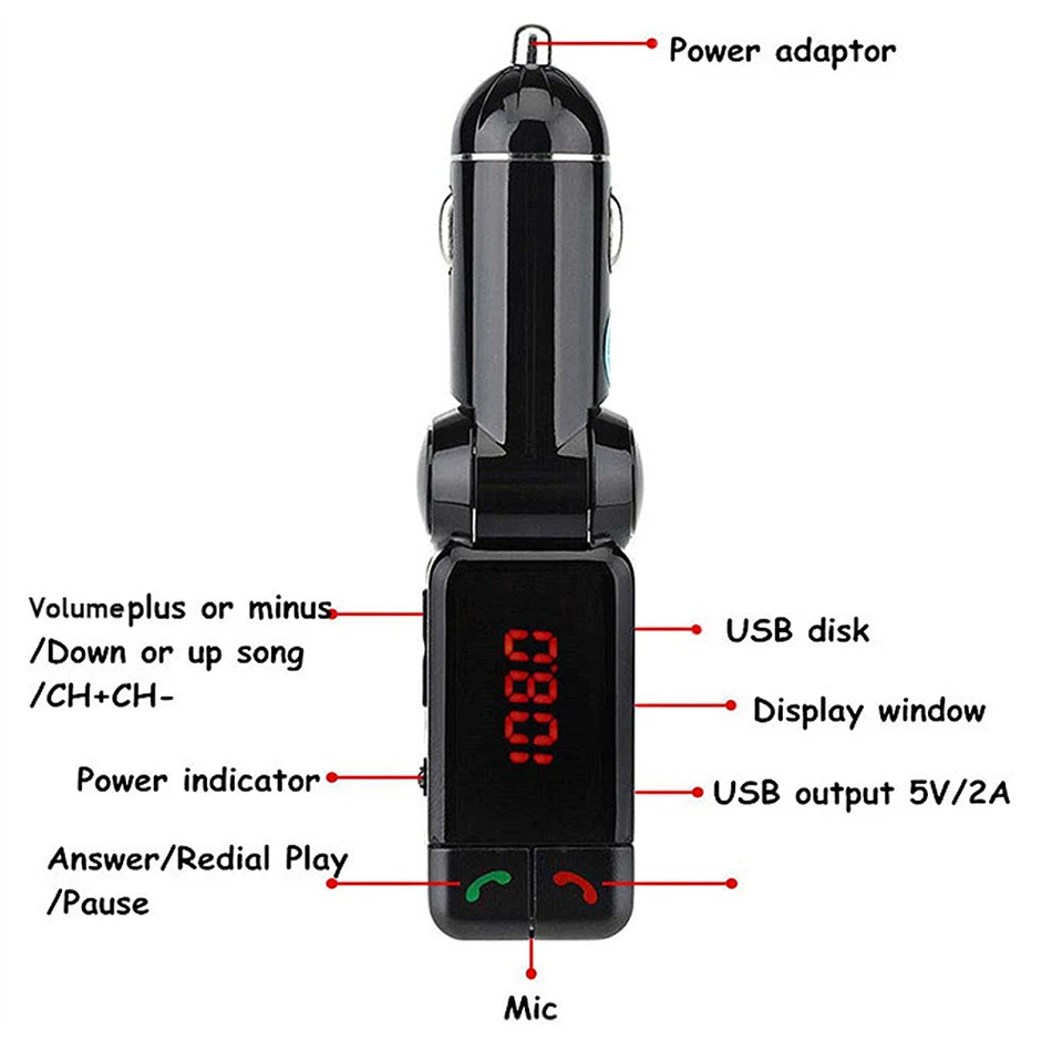 Автомобильный MP3 аудио плеер Bluetooth автомобильный набор свободные руки FM