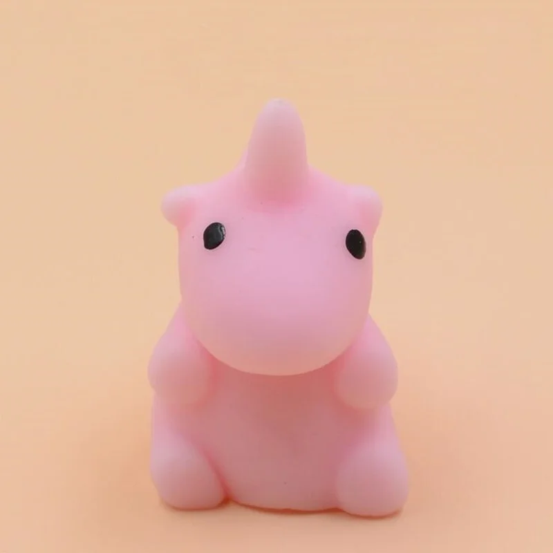 Розовый Kawaii милые мини мягкие силиконовые анти-стресс мягкими игрушками Непоседа сжать руку на телефон Pinch Животные игрушка резиновая хлюпает squishies - Цвет: Розовый