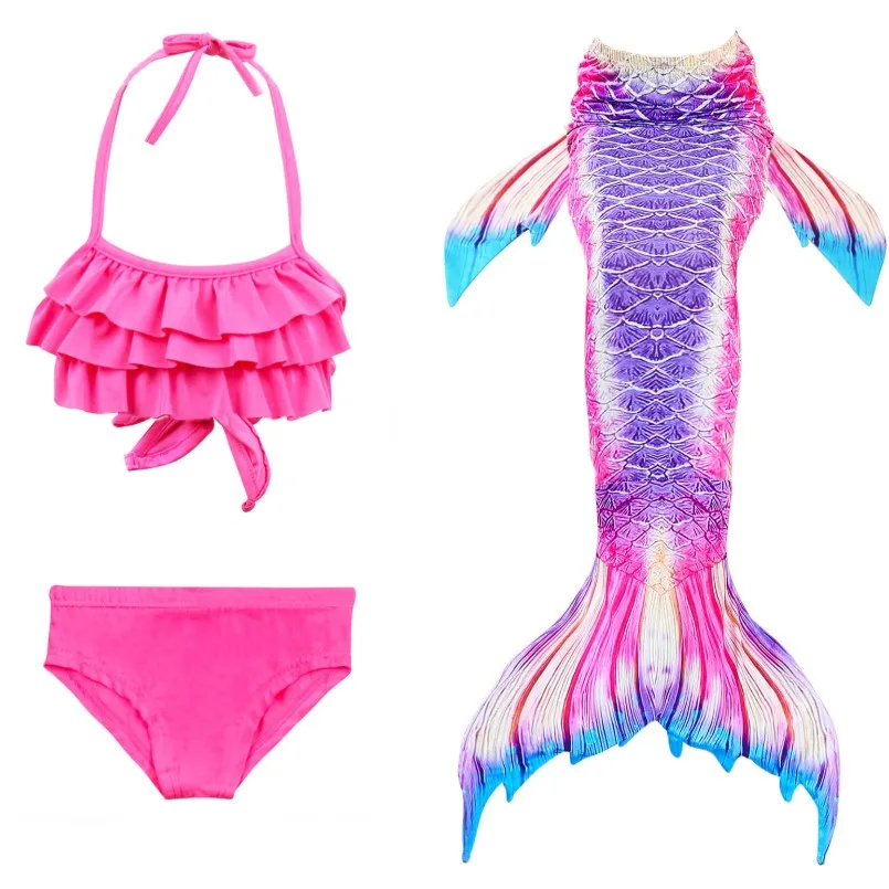 Новинка 2019 года купальник-бикини с русалочкой для девочек Детские купальники