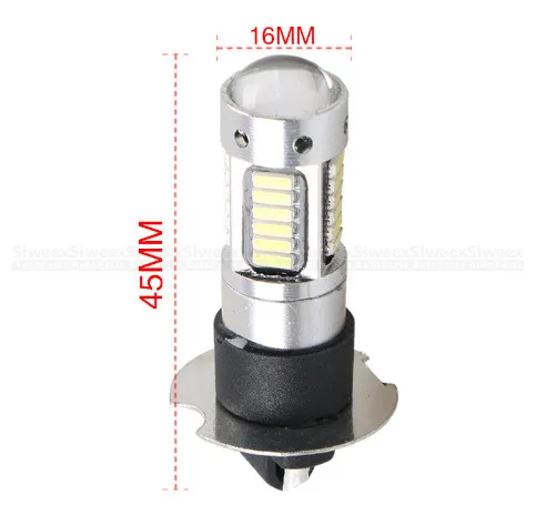 2 шт. H3 H1 T10 W5W 4014 30 SMD высокой Мощность Автомобильный светодиодный Белый туман