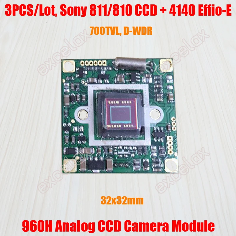 3 шт./лот 32x32 мм 700TVL 1/3 &quotSony 811 810 CCD Effio E 4140 DSP 960H плата модуля аналоговой камеры
