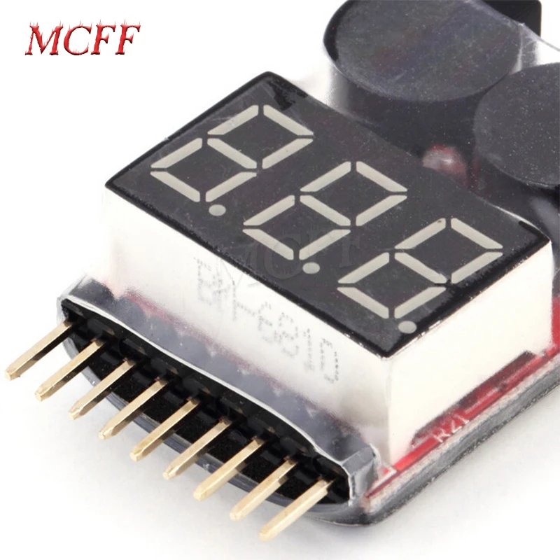 Монитор напряжения 1-8S Lipo/li-ion/Fe напряжение батареи 2 в 1 светодиодный тестер