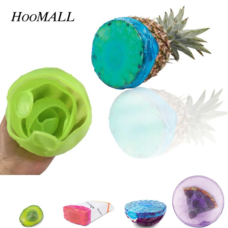 Hoomall 4 шт./компл. пищевой силиконовый чехол Blubber Saran пищевая миска для свежей еды