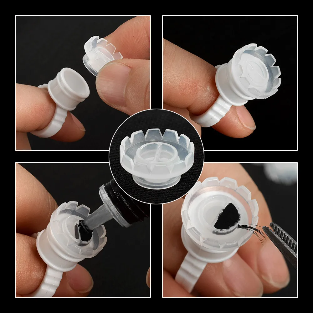 100 шт Одноразовые реснички для наращивания ресниц держатель клея пластиковая