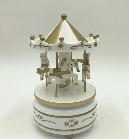Круглые музыкальные шкатулки Merry-go-round, геометрические музыкальные украшения для детской комнаты, подарки унисекс, Деревянная Рождественская карусель, коробка для домашнего декора, 1 шт - Цвет: 4