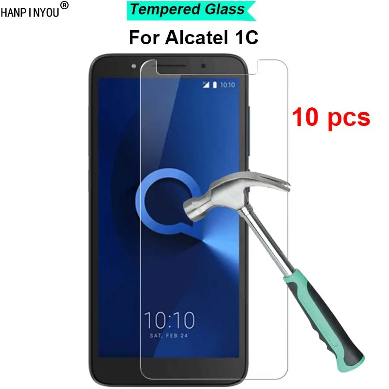 

10 Pcs/Lot For Alcatel 1C 5.3" New 9H Hardness 2.5D Ultra-thin Toughened Tempered Glass Film Screen Protector Protect Guard