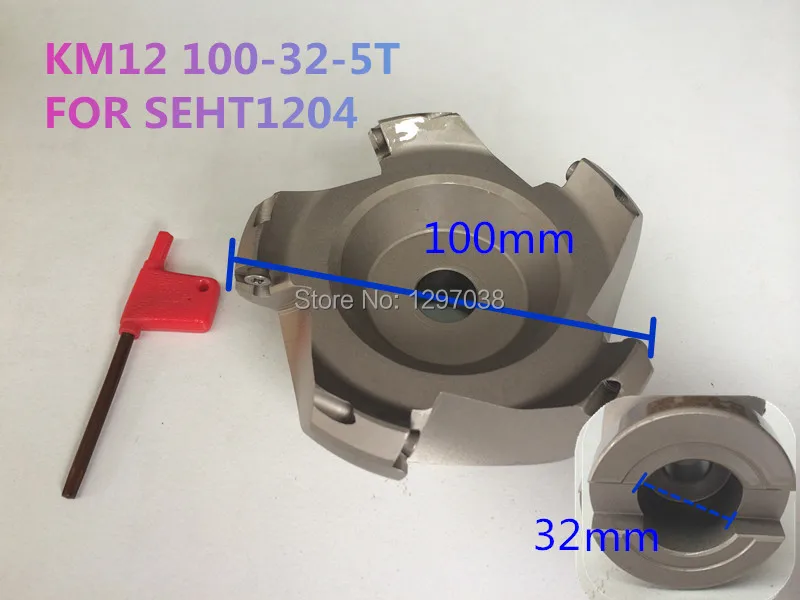 

KM12 100-32-6T Face Mill Cutting diameter 100mm SEHT1204 Inserts