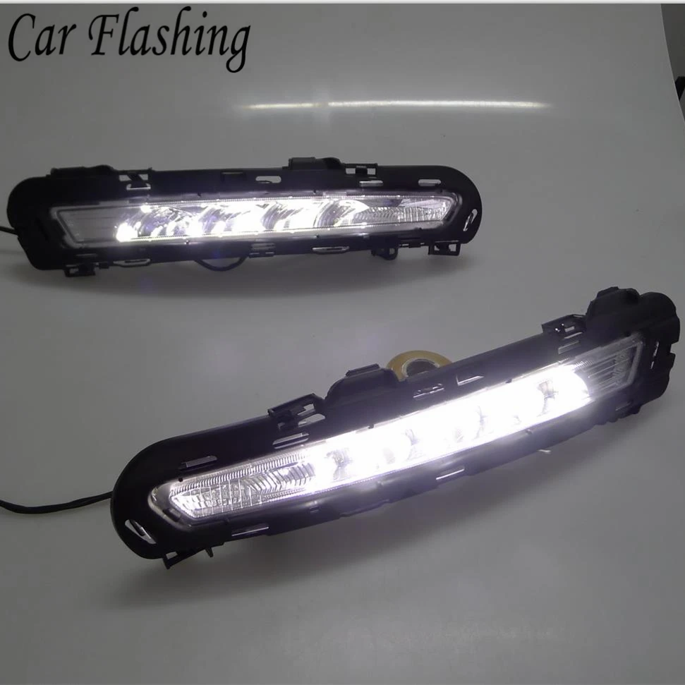 Автомобильный мигающий 1 комплект для Ford Mondeo 2011 2012 2013 светодиодный DRL Дневной ходовой светильник Дневной светильник водонепроницаемый сигнальный белый стильный светильник s