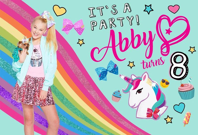 Sensfun Радужный Единорог кекс лук День Рождения Вечеринка фон Jojo Siwa празднование