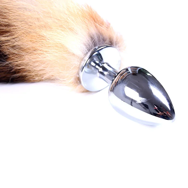 Большой размер длинные металлические анальные игрушки с хвостом лисы анальная пробка эротическая задница секс для женщины и мужчины сексуальная анальная пробка взрослая игрушка.