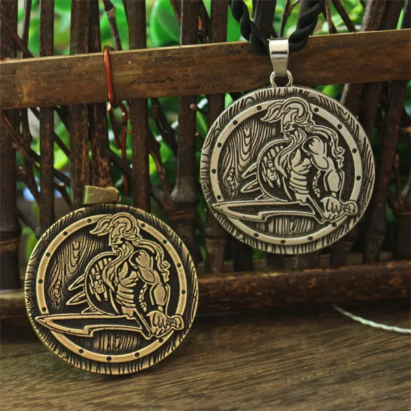 1 шт. Прямая поставка жесткое ожерелье с подвеской в стиле викингов Скандинавская