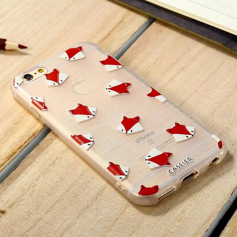 CASEIER Autumn Leaves Pattern Case For iPhone X 7 8 6 6S Plus Ultra-thin Soft TPU Phone 5S 5 SE Back Cover | Мобильные телефоны и