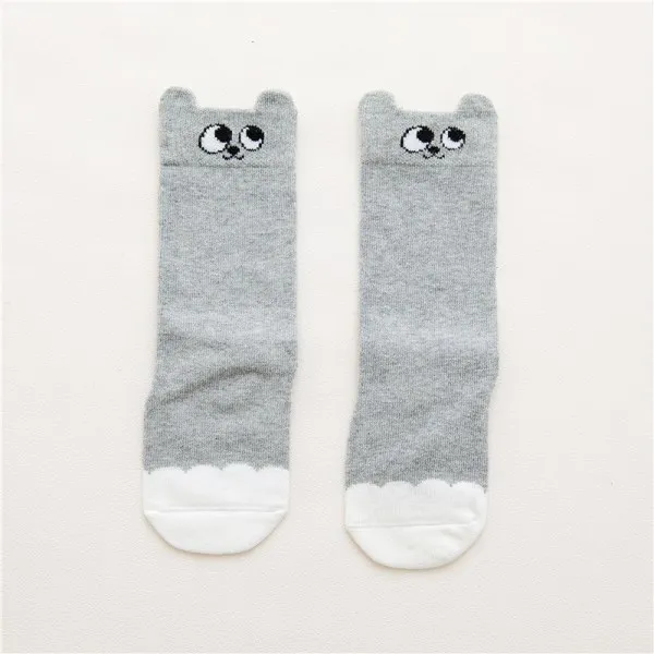 1 pairs of boys and girls baby socks three-dimensional cartoon tube baby socks cute cotton anti-skid floor socks 0-2Y(S) 2-4(M - Цвет: Армейский зеленый