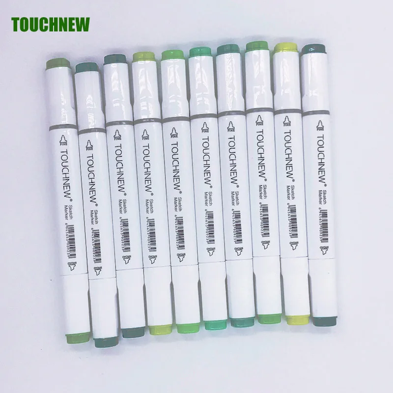 TOUCHNEW набор маркеров с двойной головкой 10 цветов зеленая серия дизайн манги