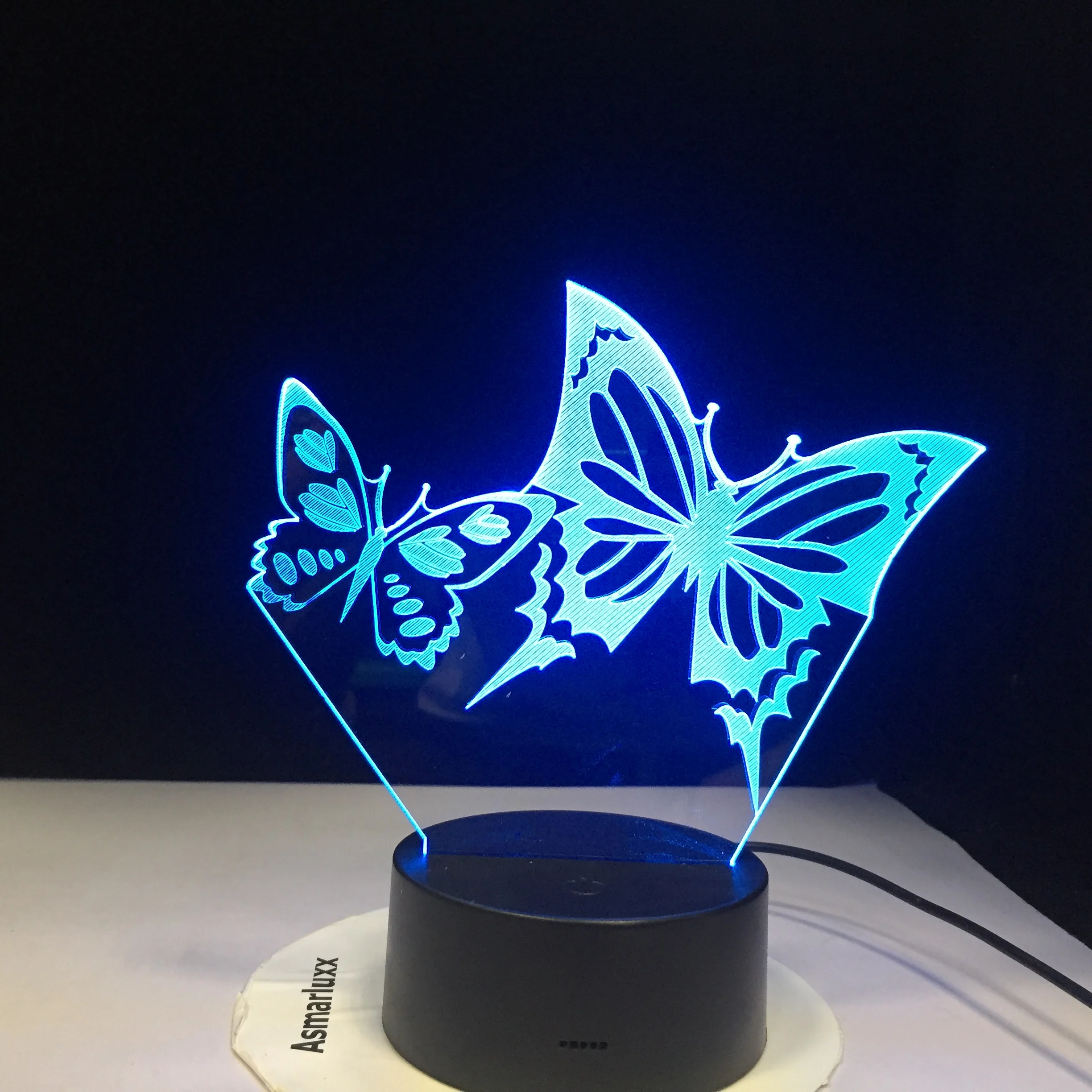 

Butterfly Series Acrylic Panel Design 3D LED Night Light illusion Table Desk Lamp Christmas Gift for Child Home Decor