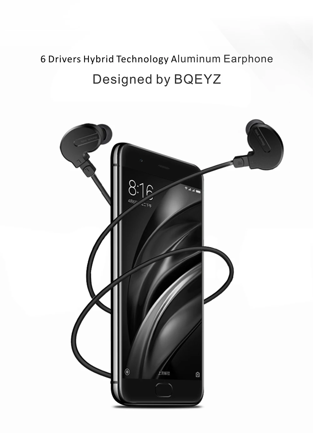 BQEYZ KB1 Гибридный привод в ухо наушник 1BA+ 2DD 2Pin съемный 0,78 мм металлический HIFI гарнитура монитор DJ бег спортивный наушник
