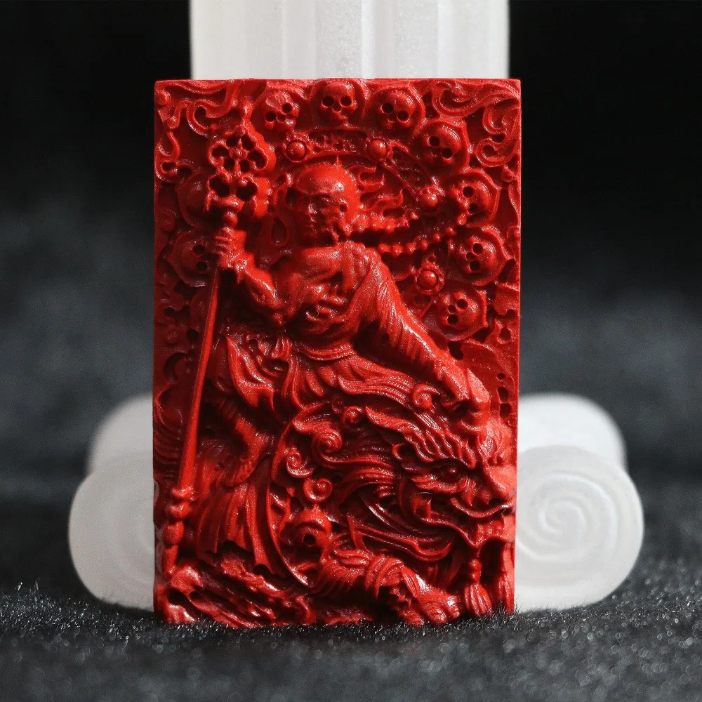 High Quality synthetic red cinnabar carved pictures blessing Lucky Pendants free shipping hot sale diy jewelry B813|jewelry sign|jewelry gift boxes