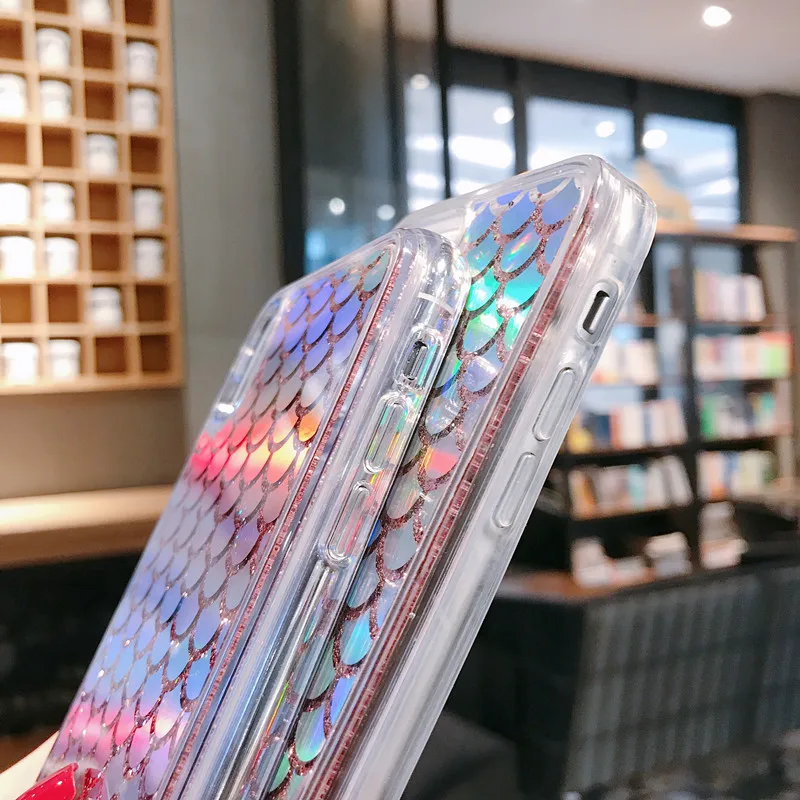 Шикарные чехлы с жидким динамическим песком и русалочкой для iPhone X XR XS MAX 6 6S 7 Plus |