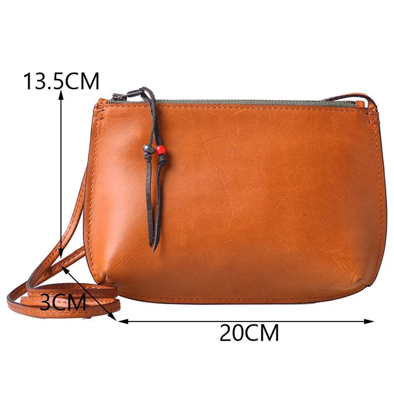 AETOO Head-layer cowhide envelope bag retro leather solid color small square single shoulder oblique carry summer female | Багаж и сумки