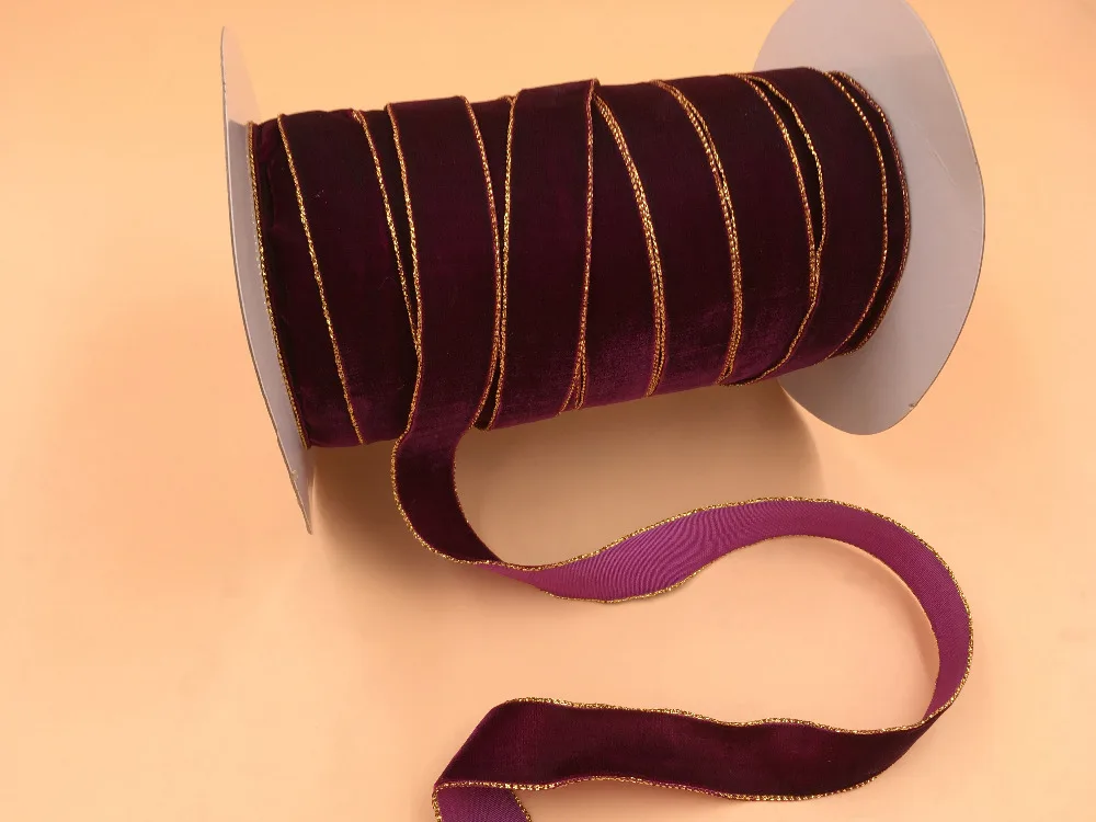 Бархатная лента с золотыми краями черная бархатная повязка на голову серебряным